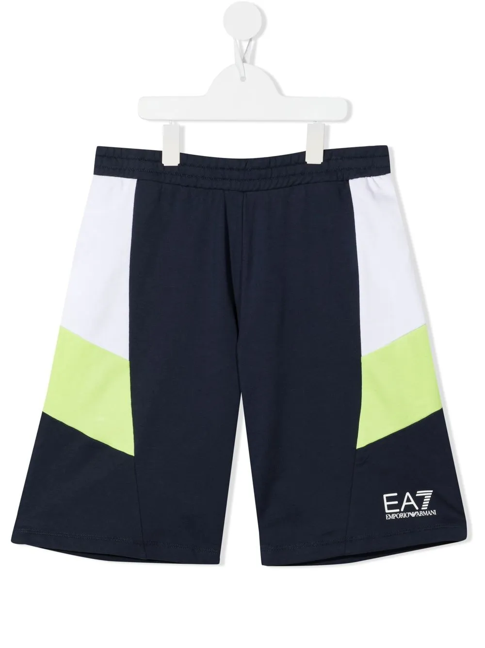 

Ea7 Emporio Armani shorts con pretina elástica y logo estampado - Azul