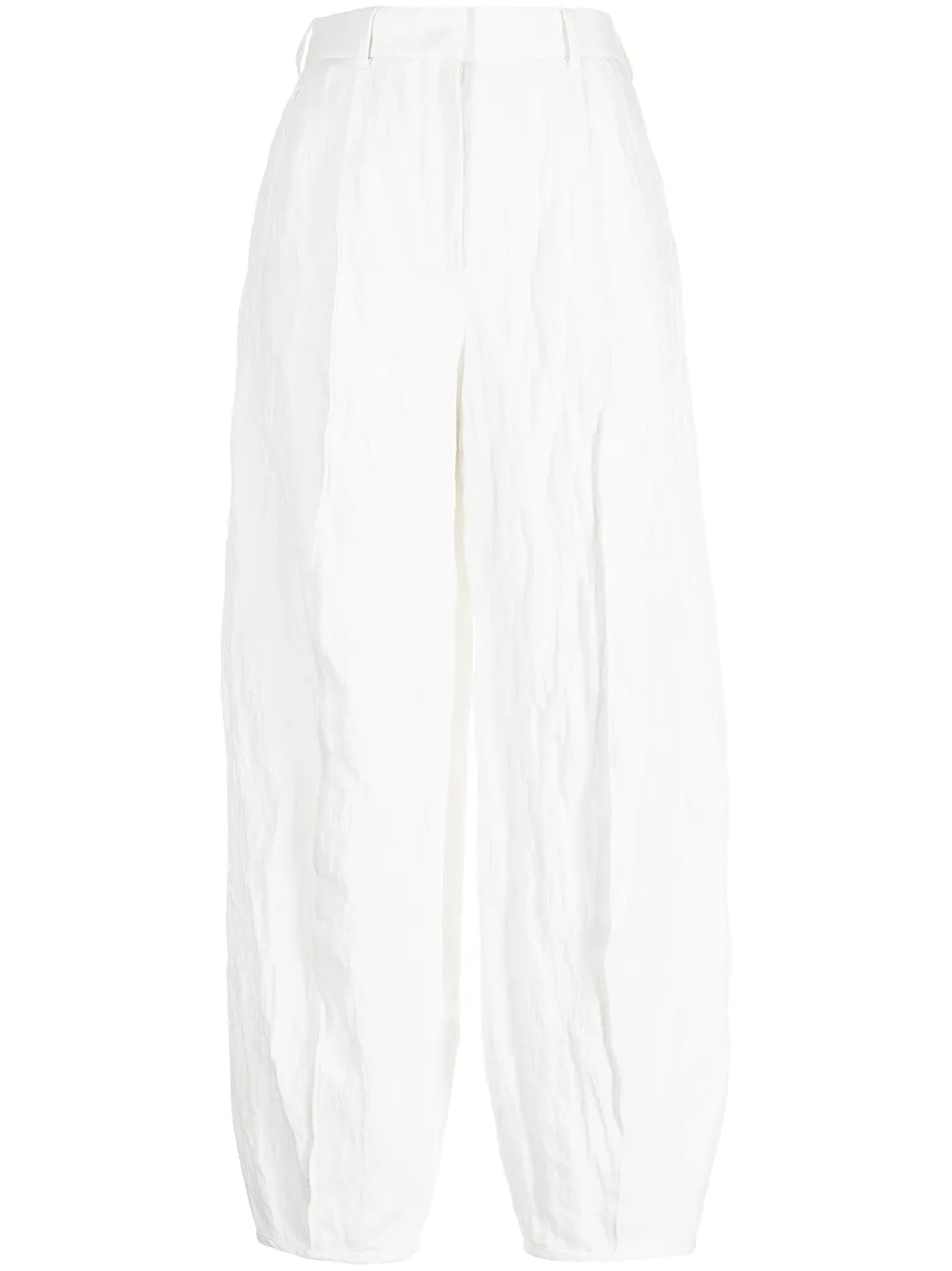 

Giorgio Armani pantalones balloon con efecto arrugado - Blanco