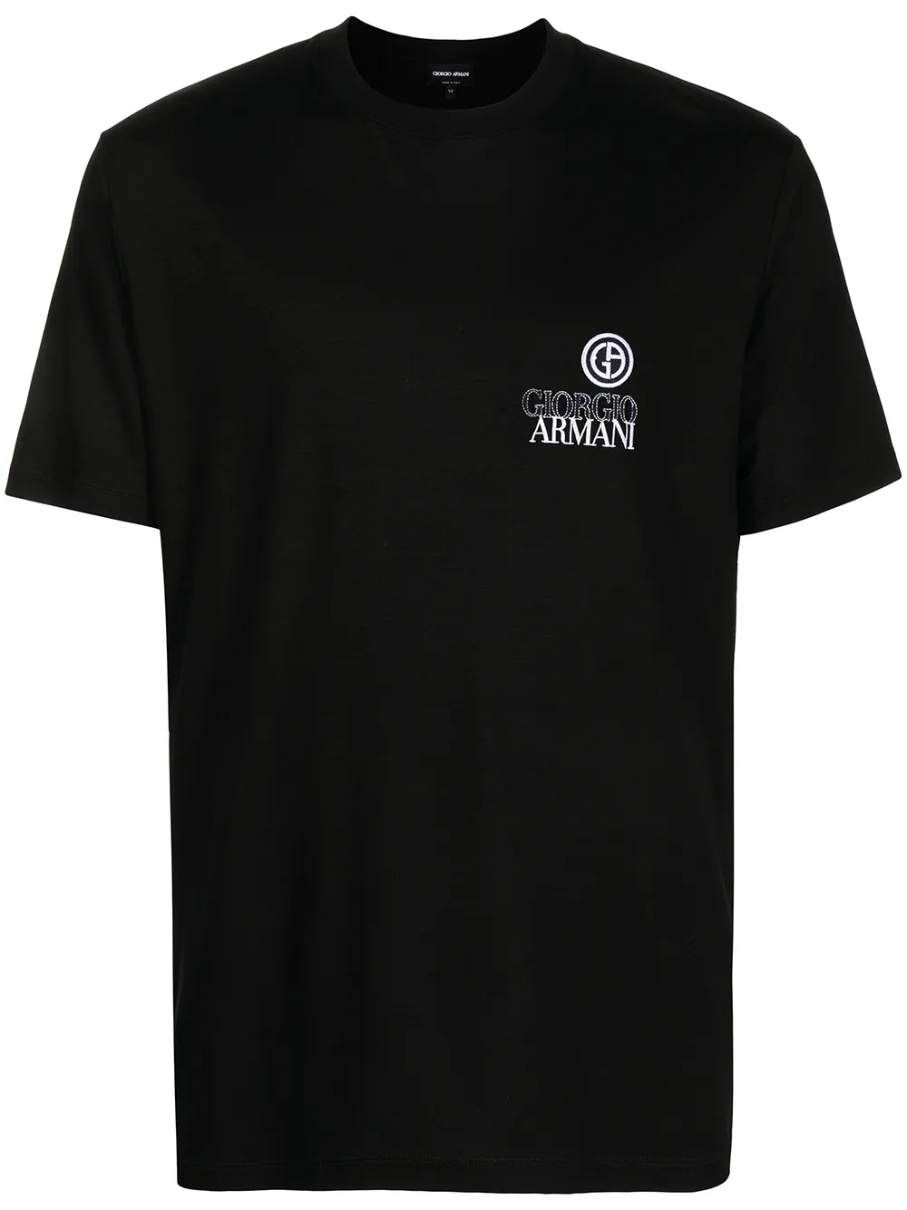 

Giorgio Armani playera con logo en el pecho - Negro