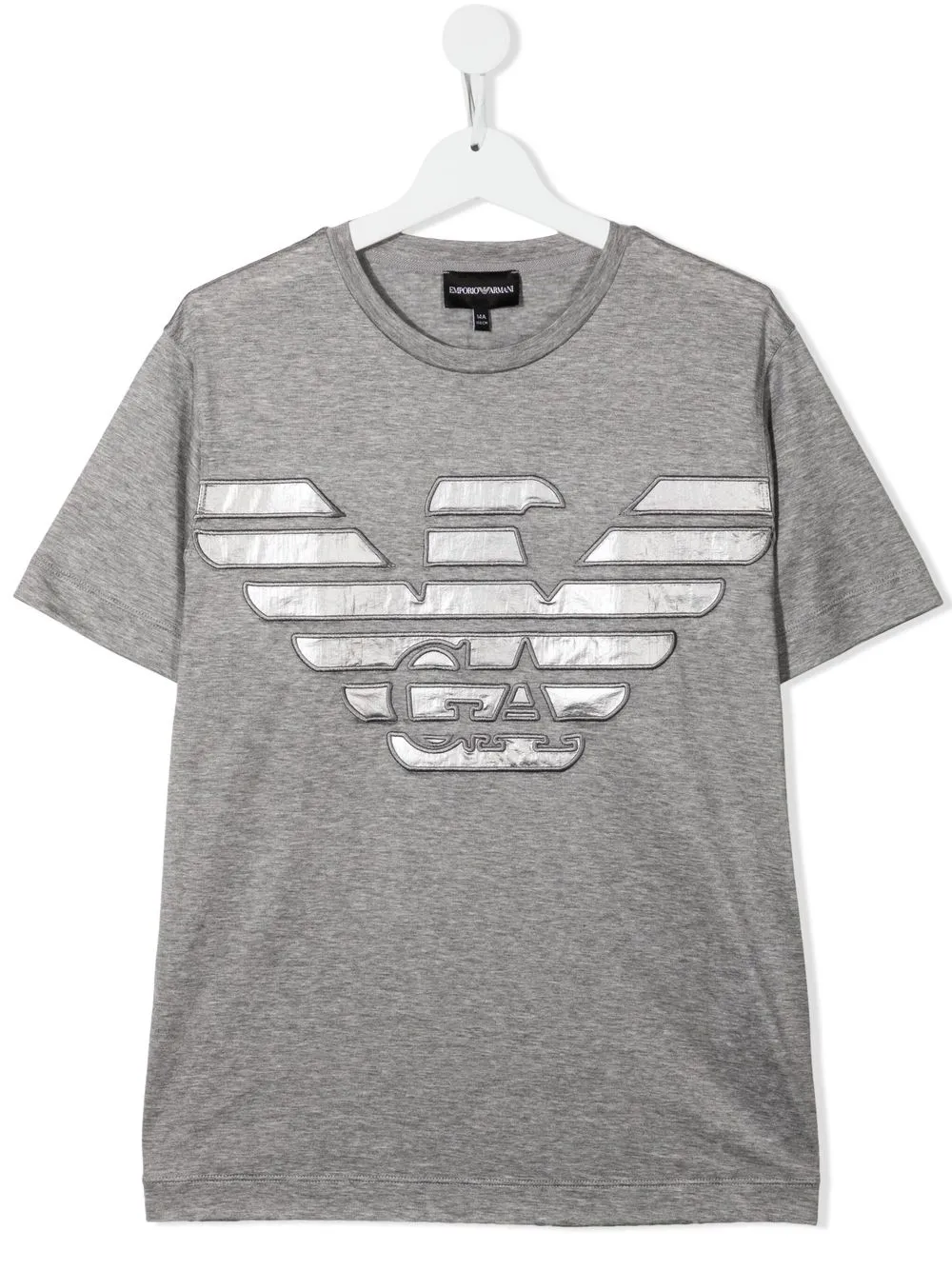 

Emporio Armani Kids TEEN logo-appliqué T-shirt - Grey