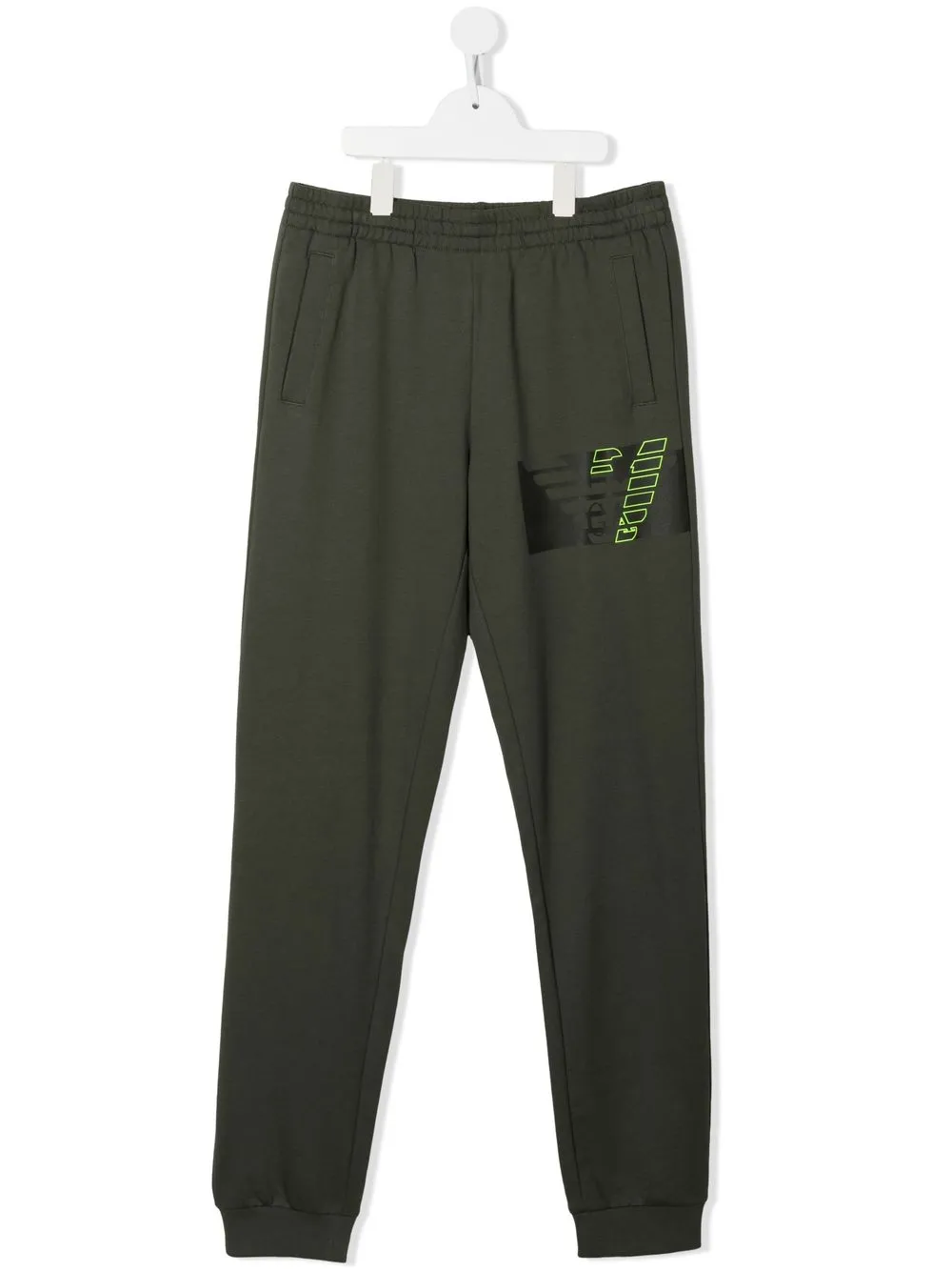 

Ea7 Emporio Armani pants con logo estampado y detalle neón - Verde