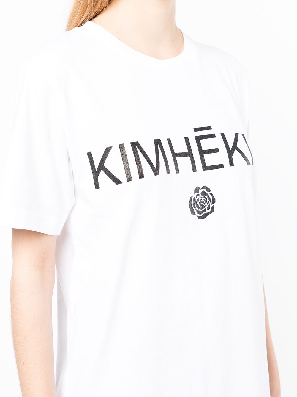 фото Kimhekim logo-print cotton t-shirt