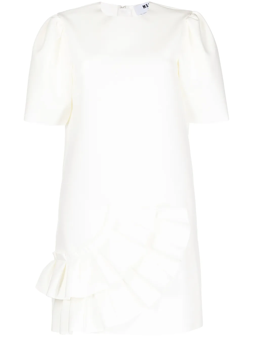 

MSGM vestido corto con volantes - Blanco