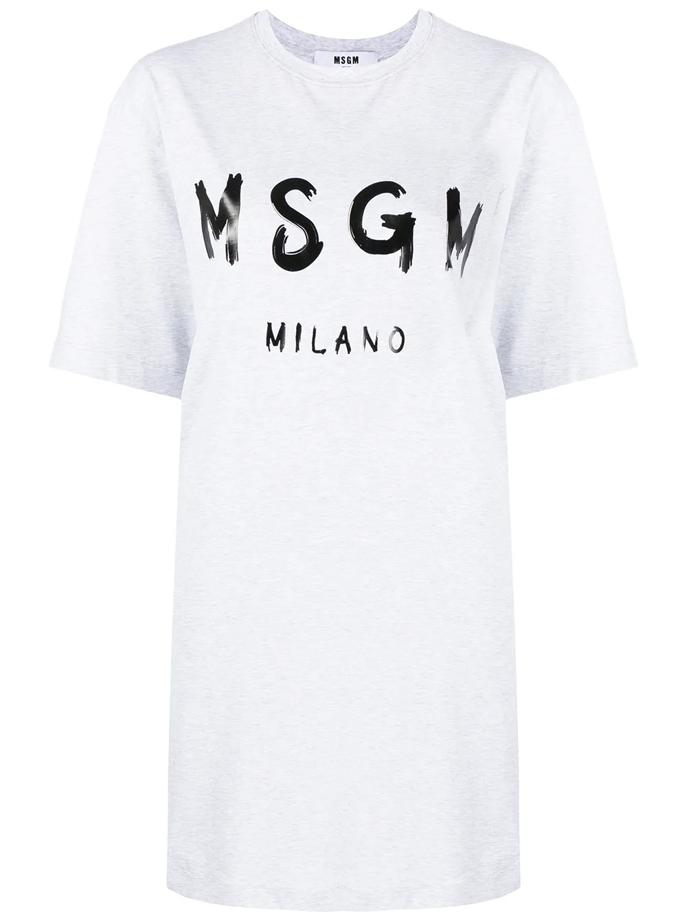 

MSGM vestido estilo playera con logo - Gris