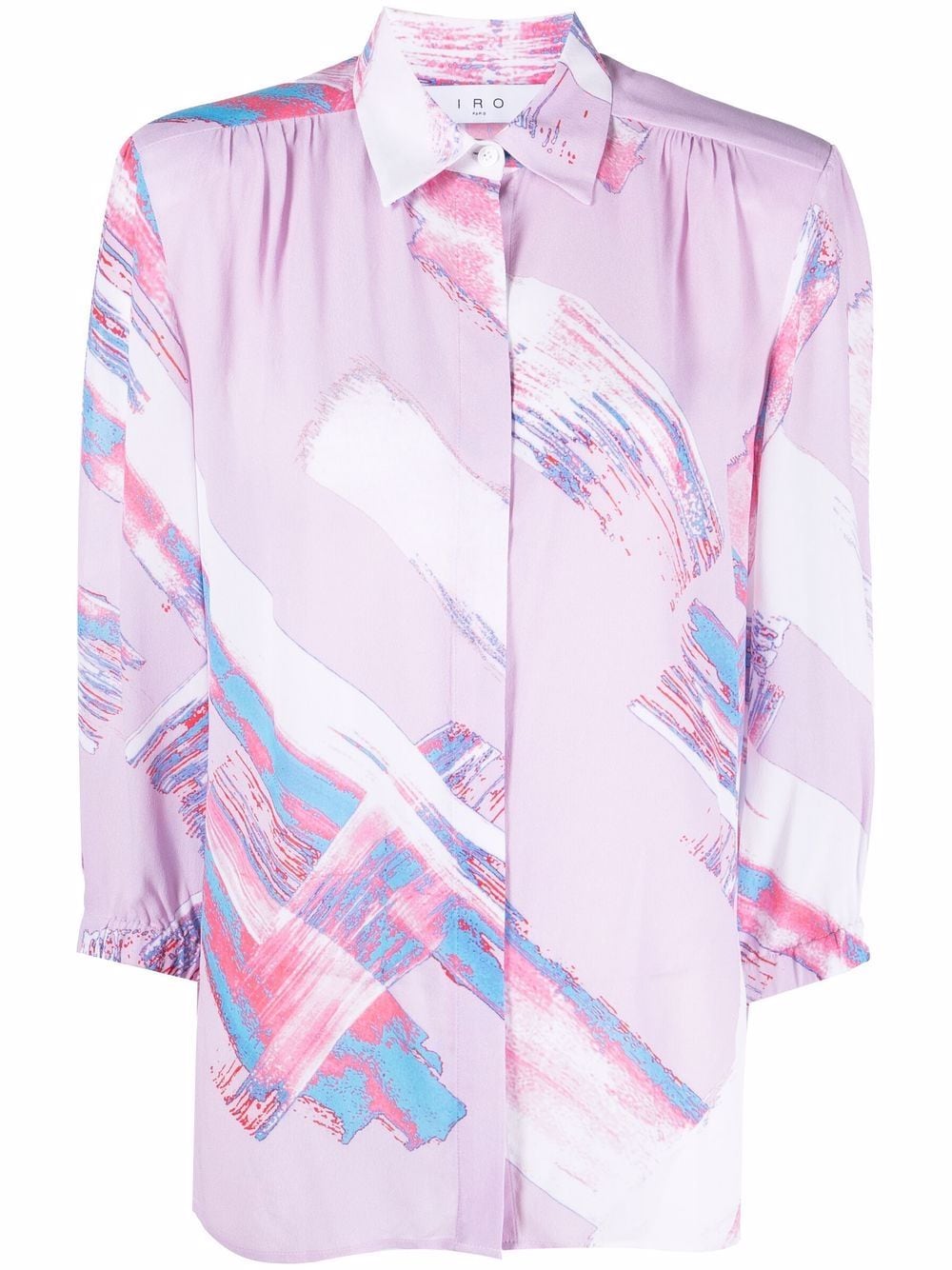 

IRO camisa con estampado de pinceladas - Rosado