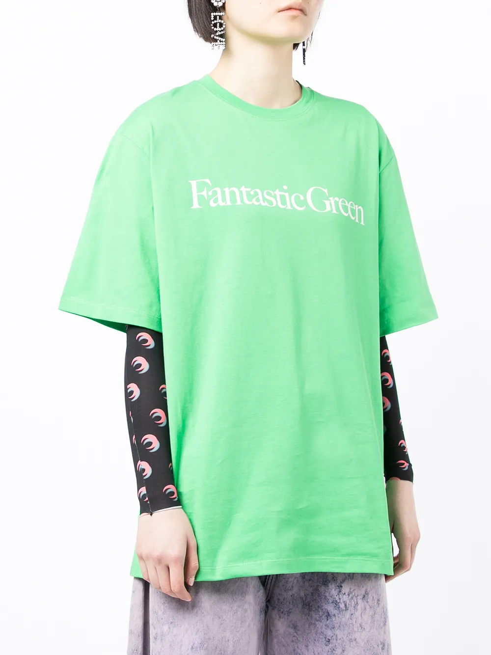 фото Msgm футболка оверсайз fantastic green