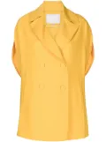 Costarellos double-breasted cape - Yellow