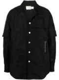 Feng Chen Wang lightweight layered long-sleeve shirt - Black