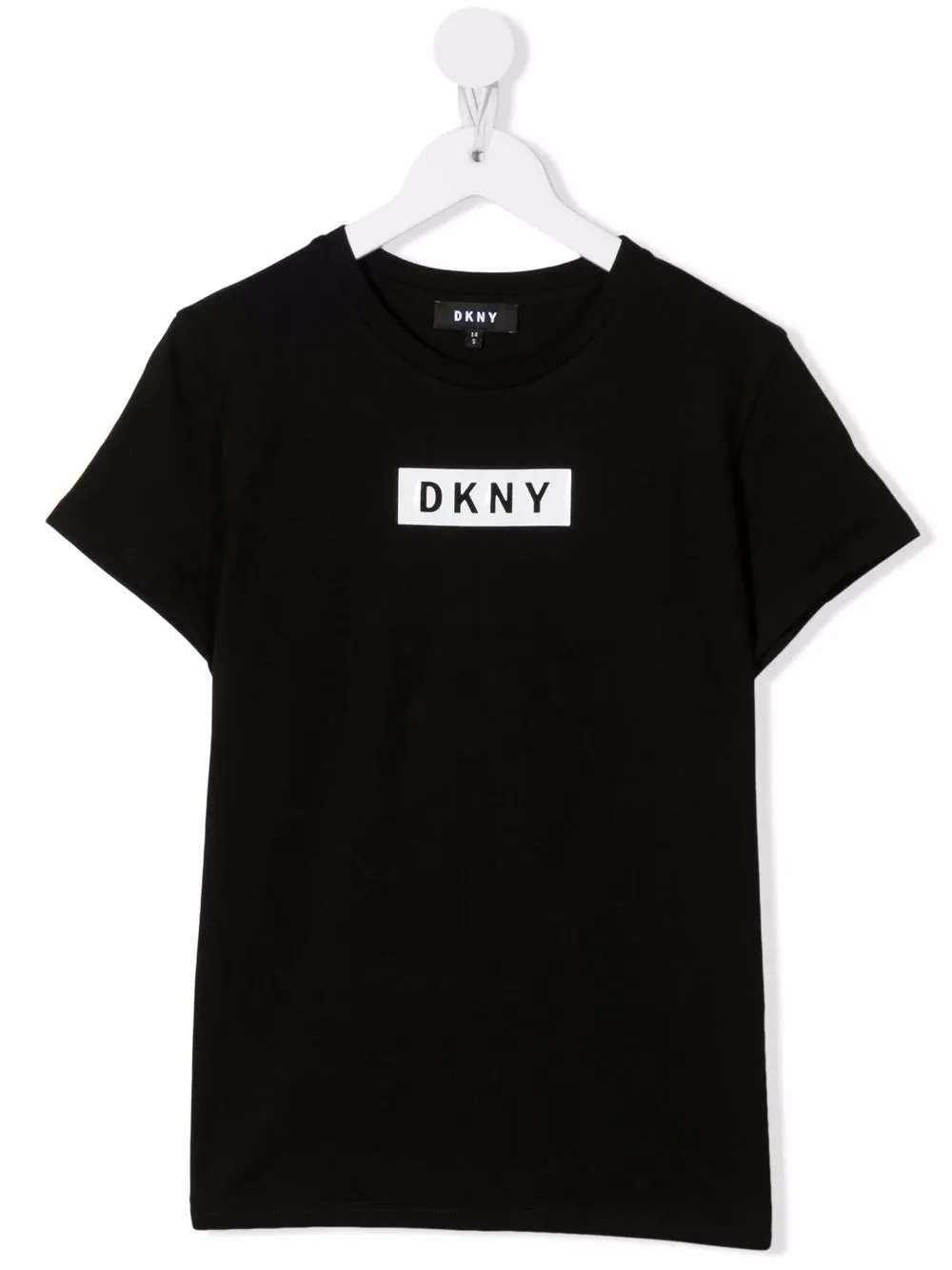 

Dkny Kids playera con logo estampado - Negro