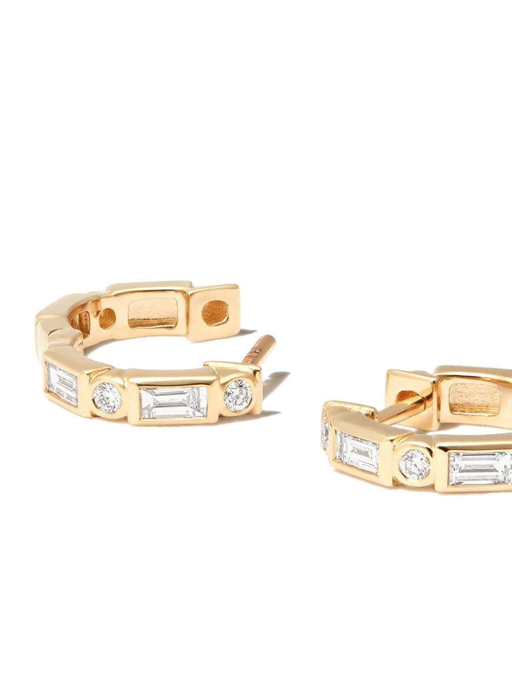 Shop Sydney Evan 14kt Yellow Gold Diamond Huggie Earrings