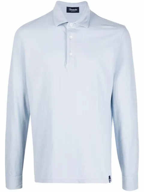 Drumohr playera tipo polo manga larga