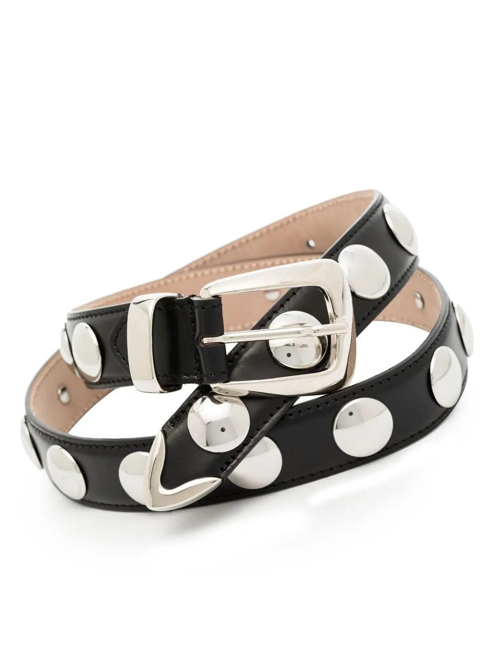 KHAITE Studded bucklefastening Leather Belt Farfetch