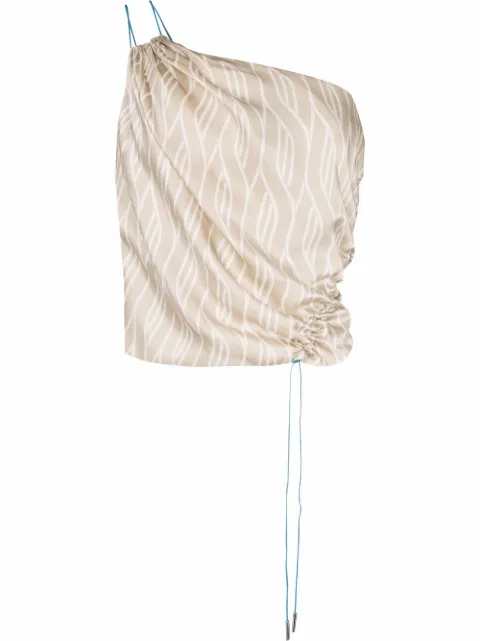Ahluwalia x Browns Deva draped crop top