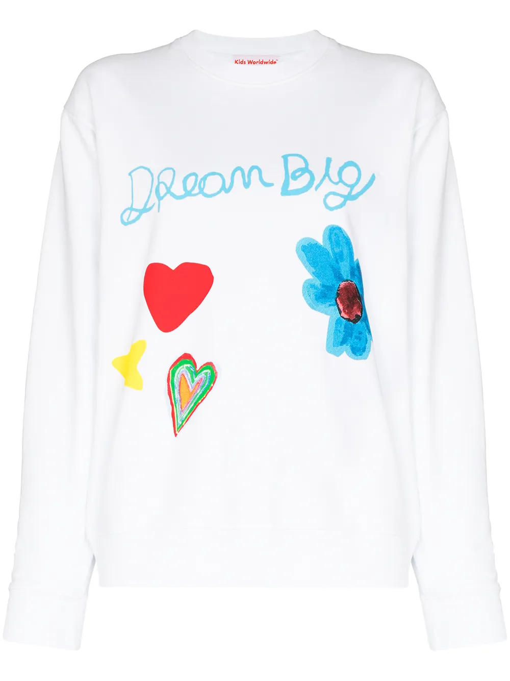 

Kids Worldwide sudadera con motivo Dream Big - Blanco