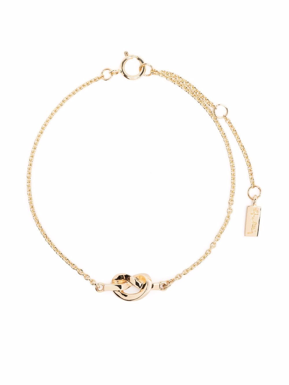 Shop EFVA ATTLING 18kt yellow gold Love Knot bracelet with Express ...