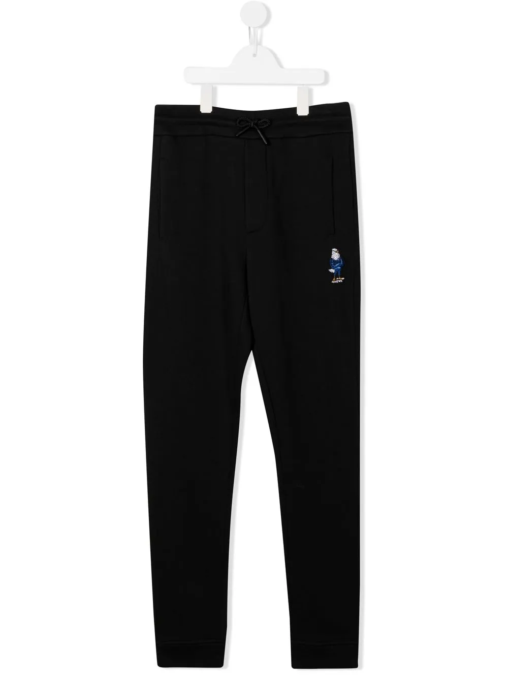 

Emporio Armani Kids pants con parche del logo - Negro