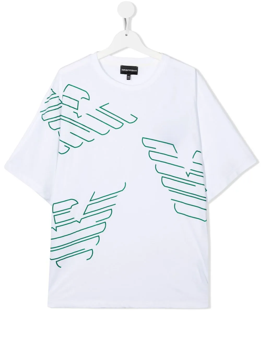 

Emporio Armani Kids playera con águila estampada - Blanco
