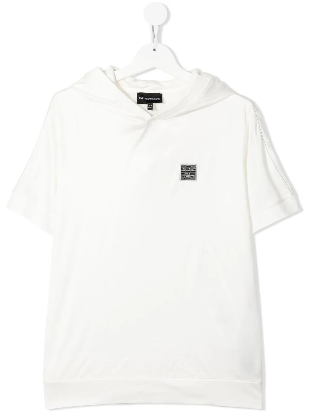 

Emporio Armani Kids hoodie con parche del logo - Blanco