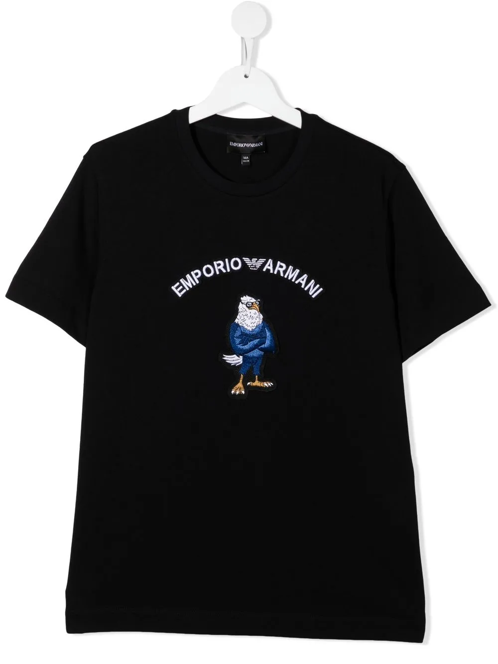 

Emporio Armani Kids playera con águila bordada - Azul