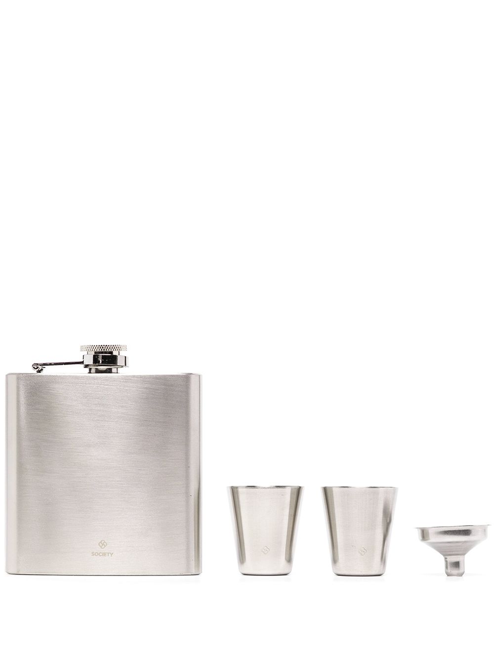 фото Society stainless flask-shot glass set