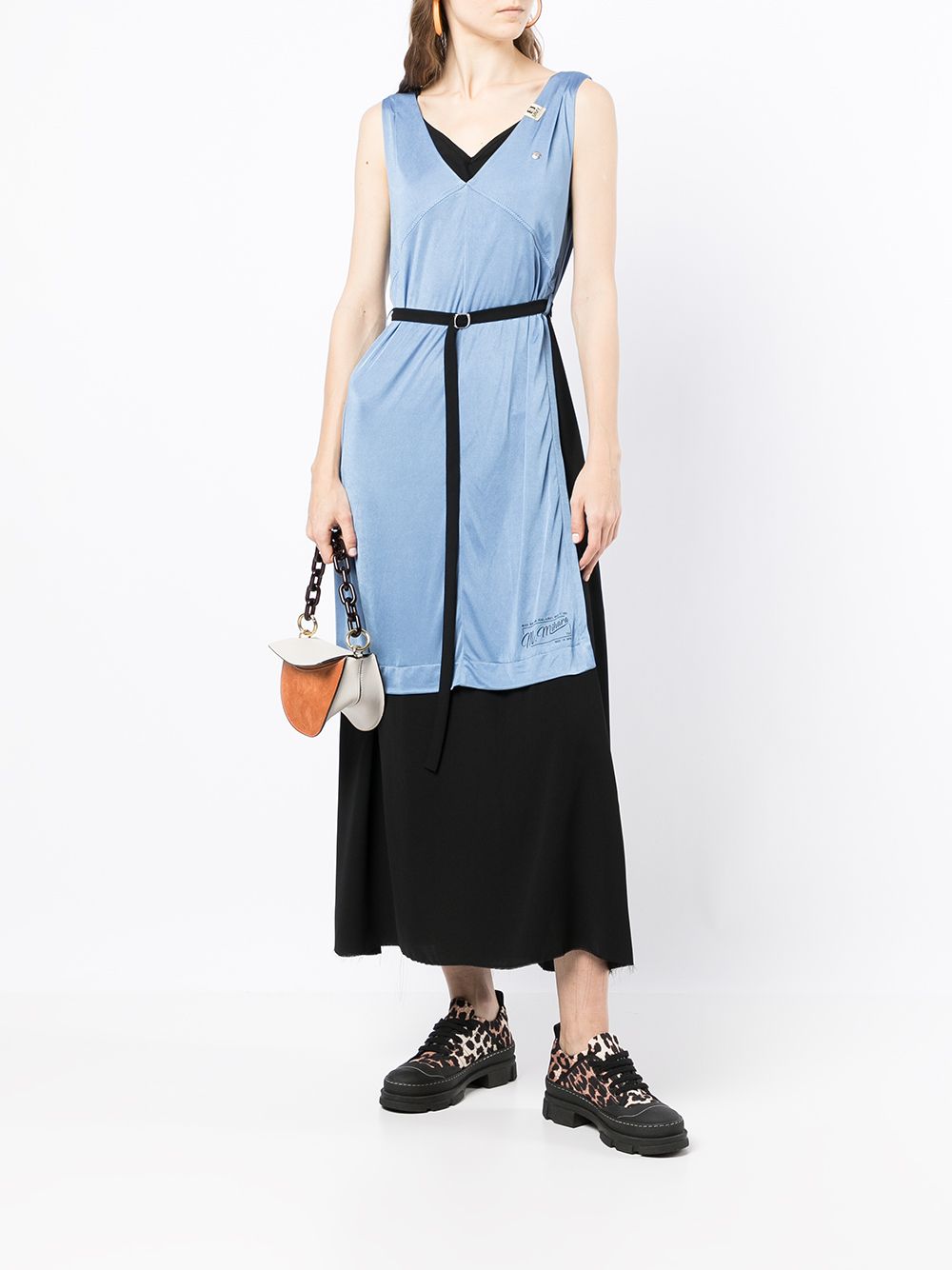 Maison Mihara Yasuhiro Maxi-jurk met gelaagd-effect - Blauw