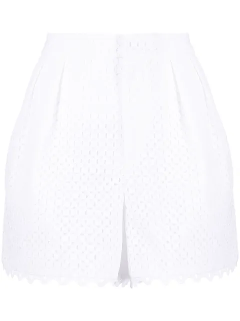 Dice Kayek perforated-design shorts