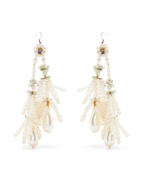 Biyan beaded drop earrings