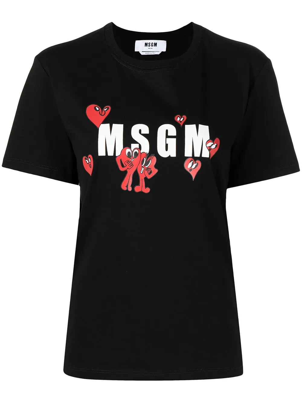 

MSGM playera con logo estampado - Negro