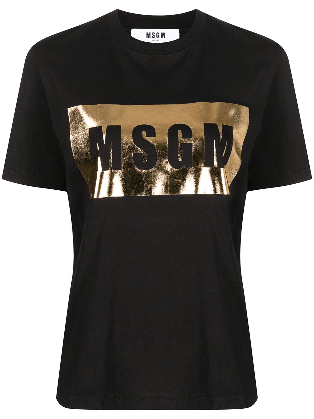 

MSGM playera con logo metalizado - Negro