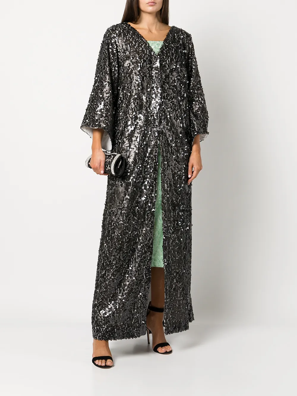  Baruni Verziertes Maxikleid   Schwarz 
