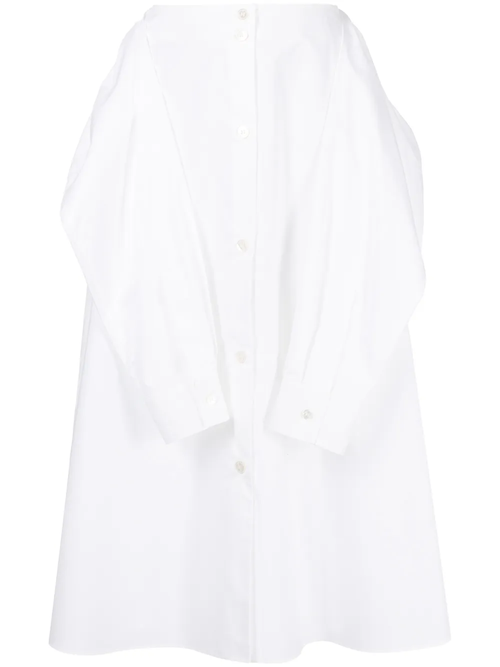 MM6 Maison Margiela button-up sleeve-tie Skirt - Farfetch