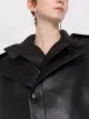 The Mannei Arezzo cropped leather jacket
