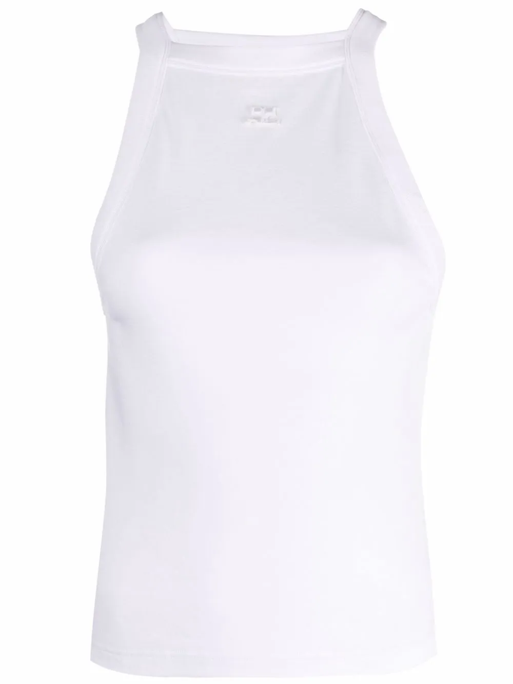 

Courrèges embroidered-logo tank top - White