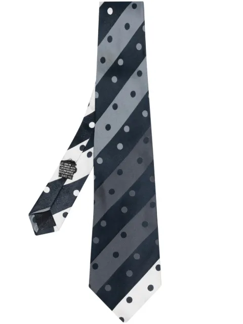 Versace Pre-Owned 2000s striped polka-dot silk tie