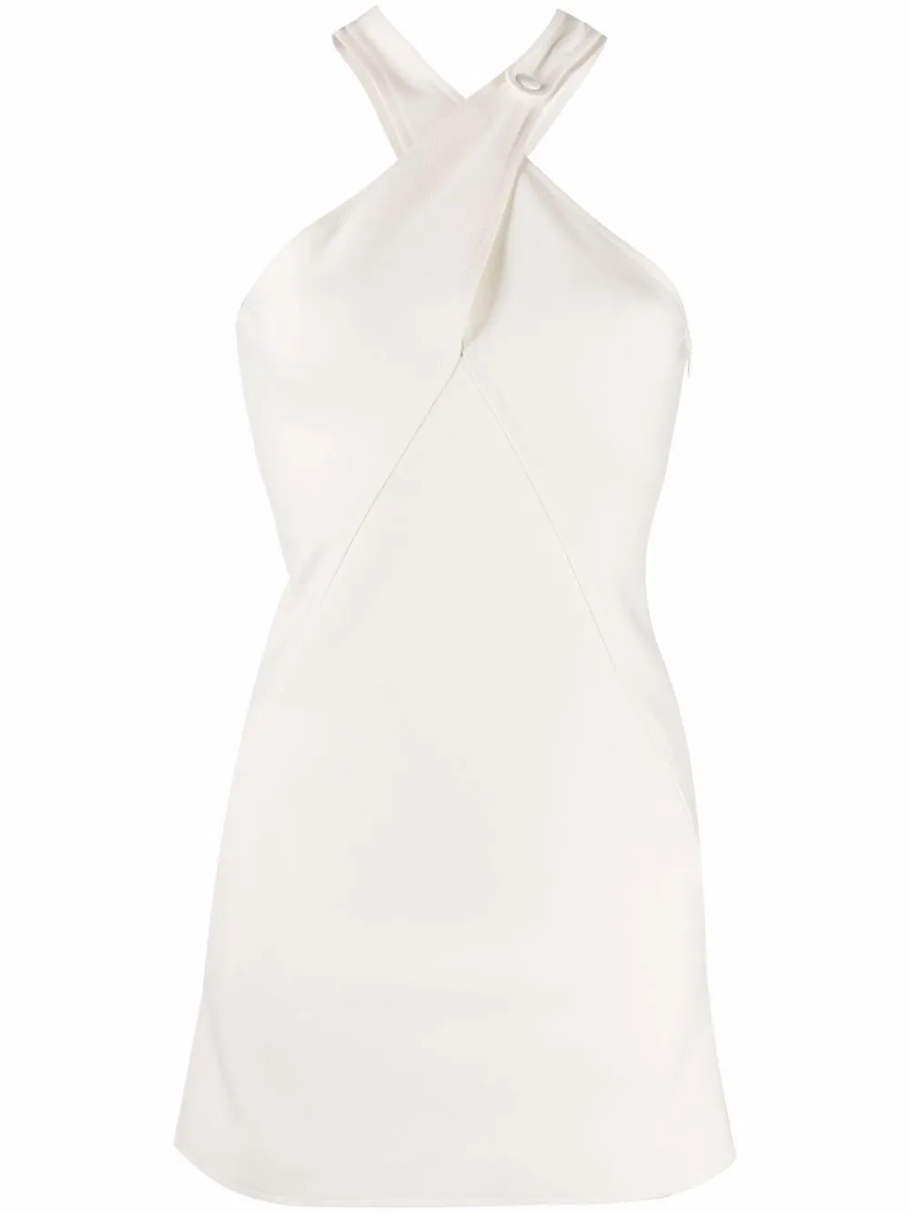 Courrèges Minikleid mit Neckholder - Weiß