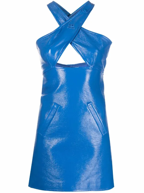 courreges blue dress Courrèges Zipped Mockneck Dress main image 1