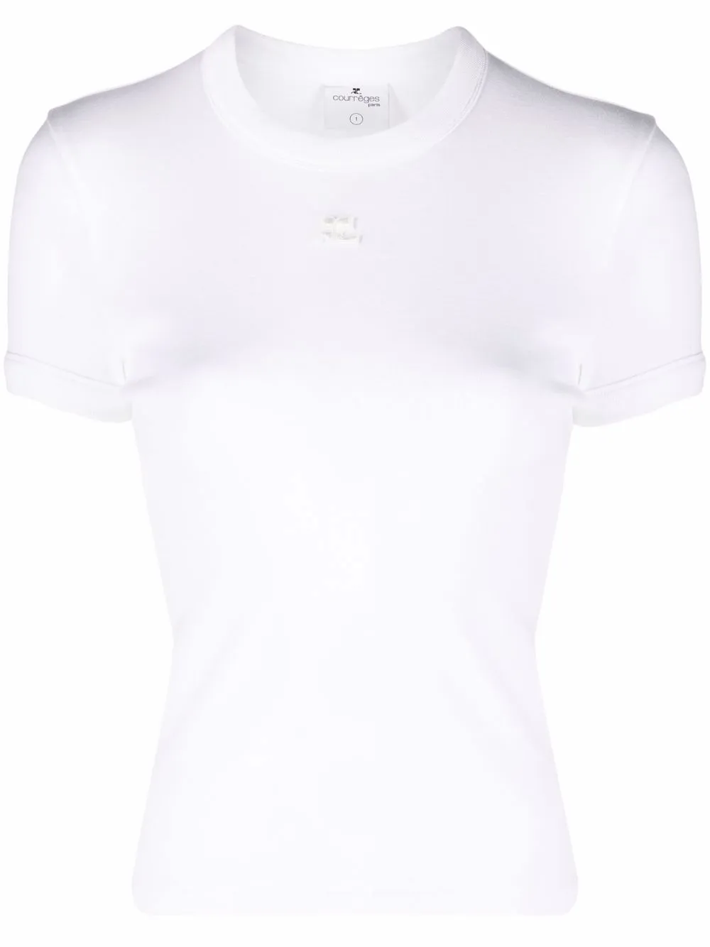 

Courrèges logo-patch detail T-shirt - White