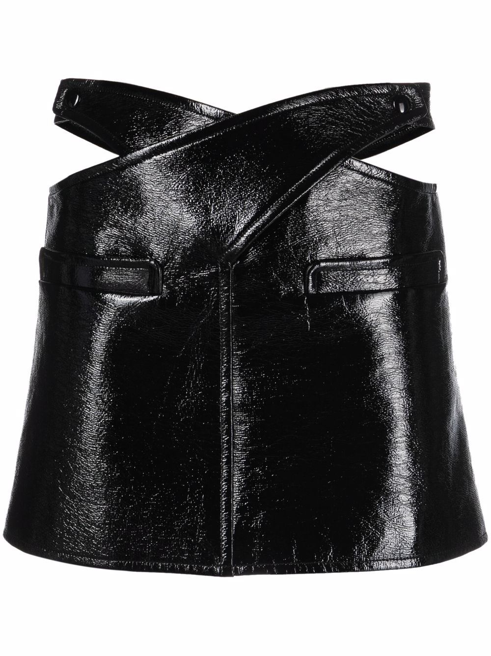 Courrèges cut-out detail skirt - Black