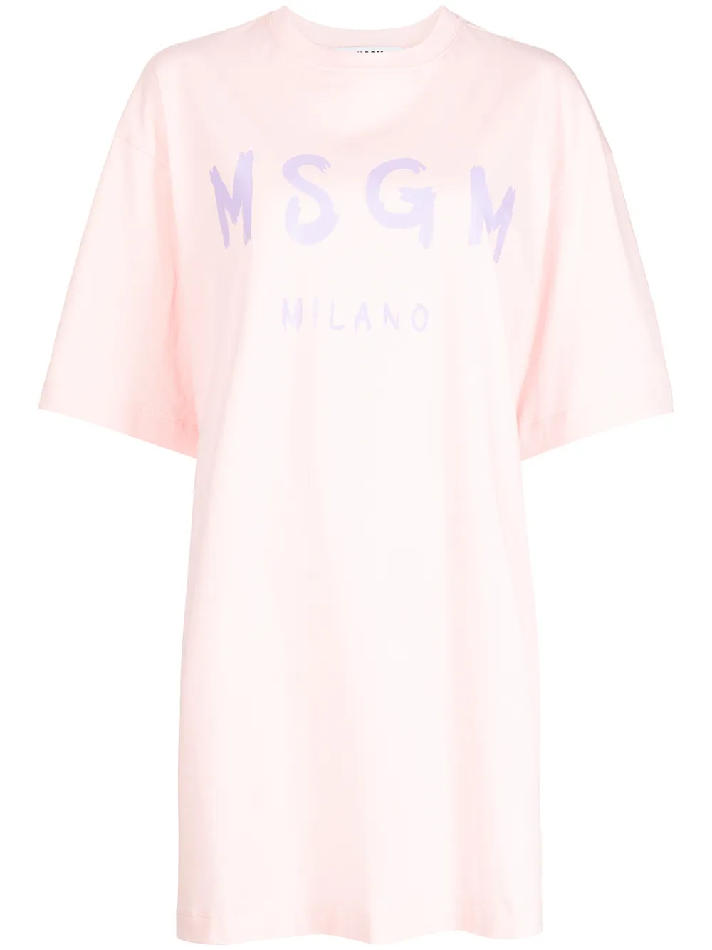 

MSGM logo-print T-shirt dress - Pink