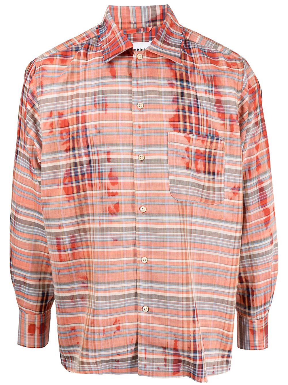 фото Doublet checked long-sleeve shirt