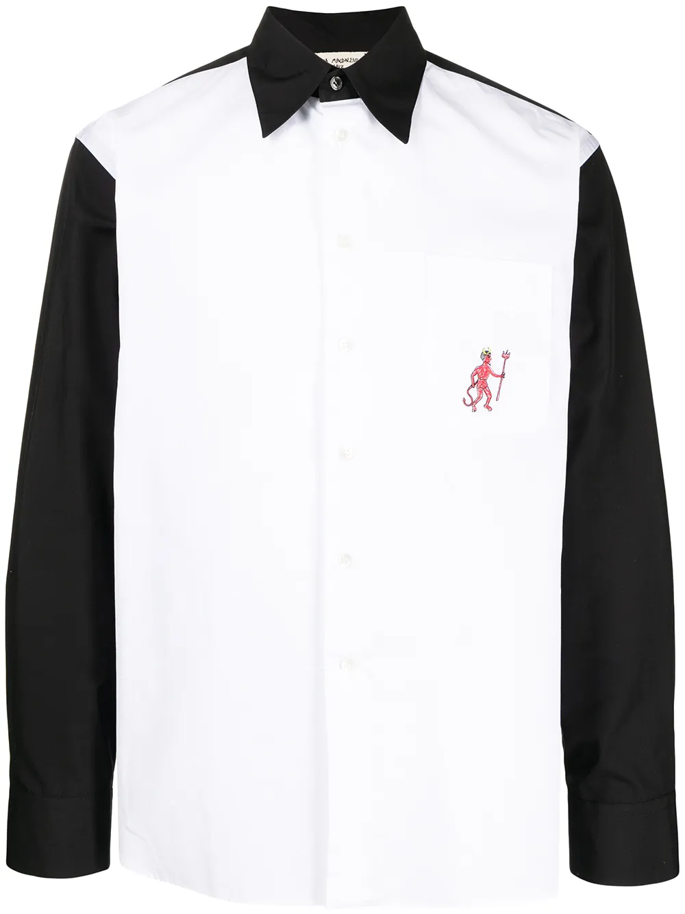 

Marni contrasting-sleeve panel shirt - White