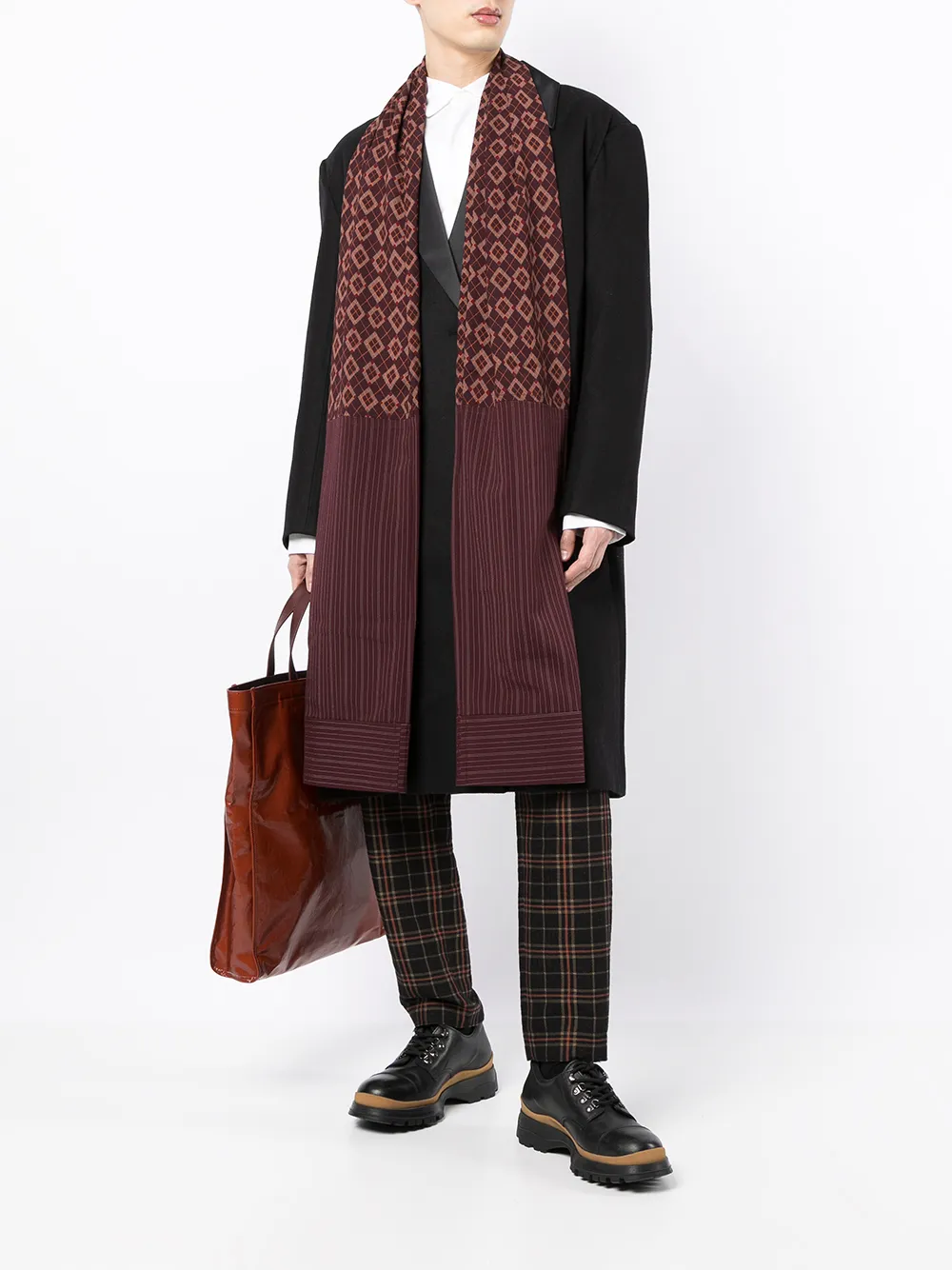 Onefifteen x ANOWHEREMAN argyle-print scarf | Image 2