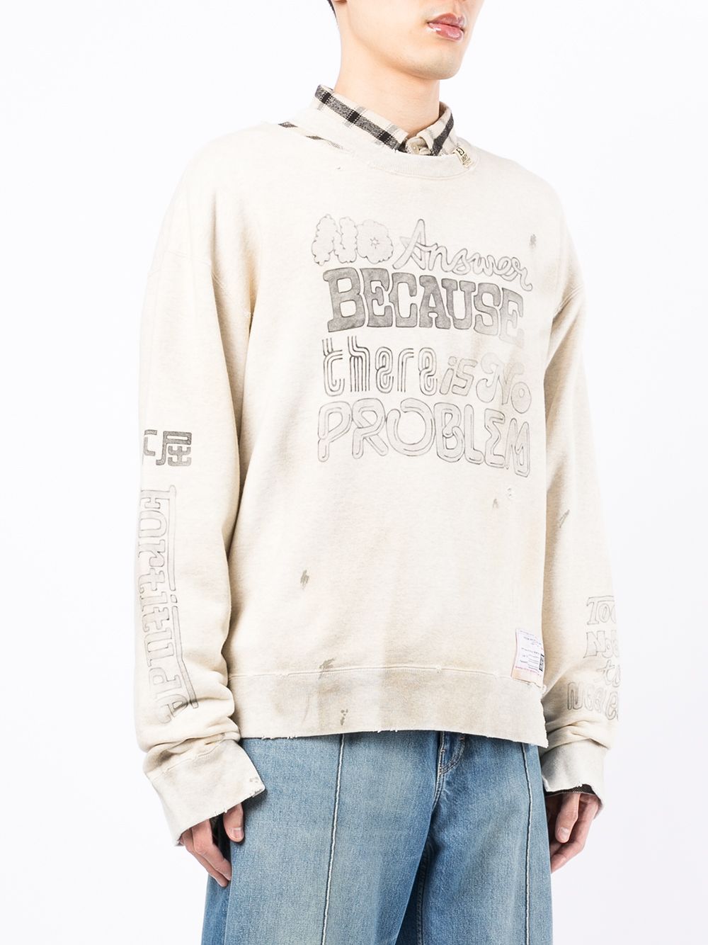 фото Maison mihara yasuhiro dirt-effect sweatshirt