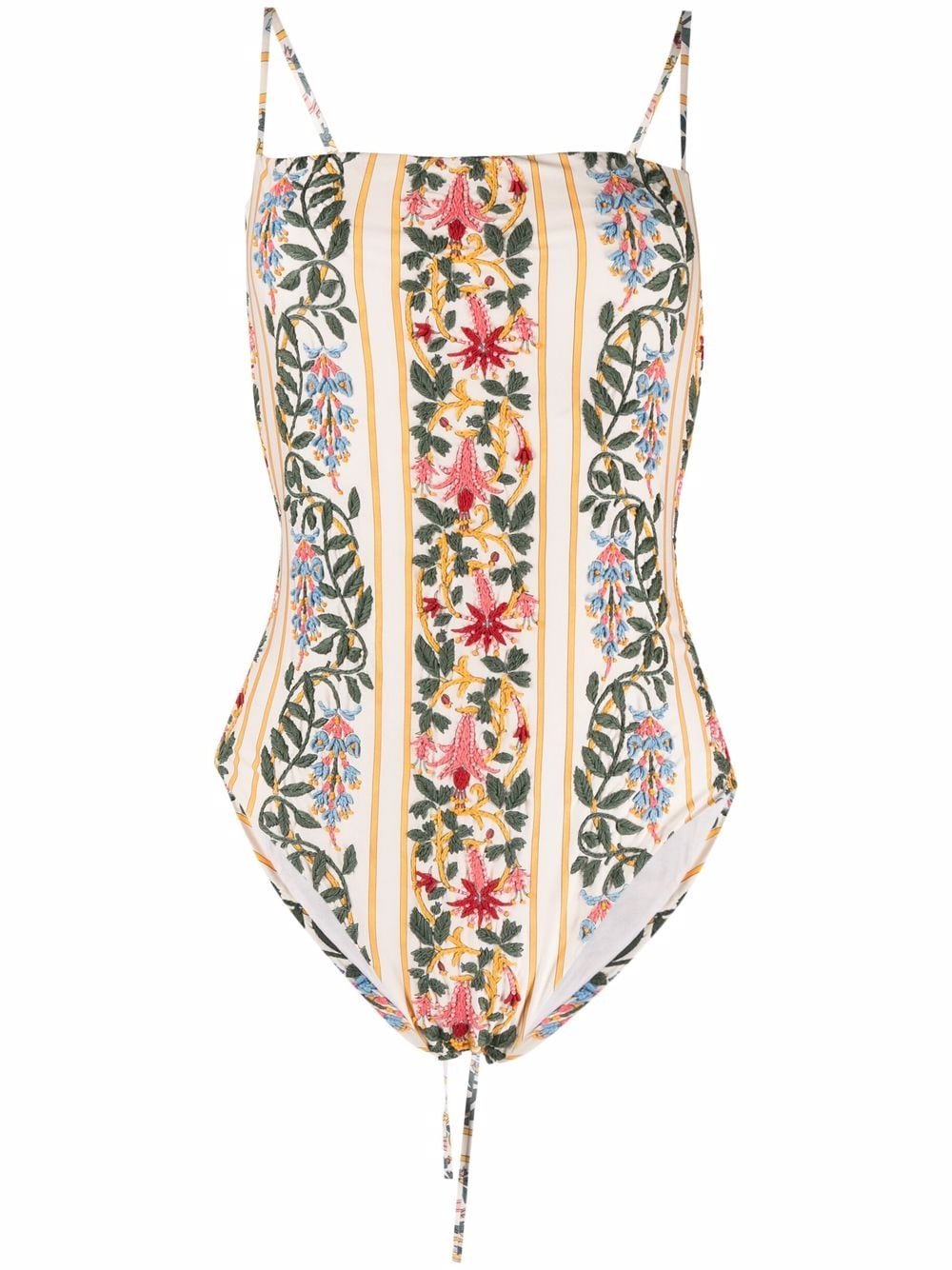 Flower store embroidered swimsuit