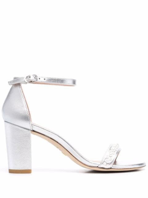 Nearly Nude 80mm  faux-pearl sandals