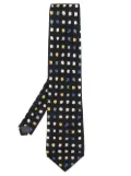 Versace Pre-Owned 2000s floral-print silk tie - Black