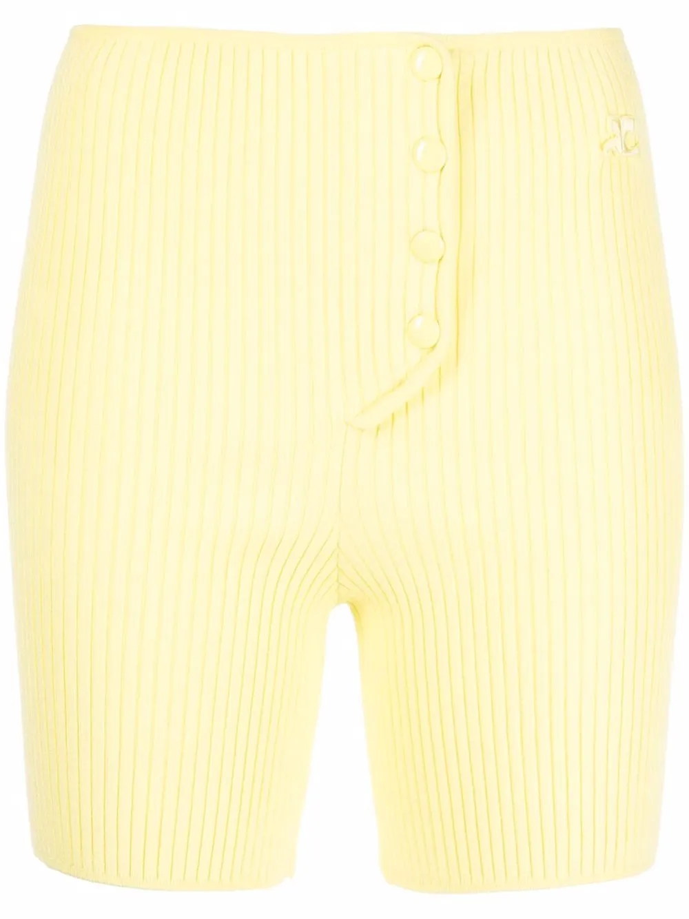 

Courrèges shorts con cierre descentrado - Amarillo