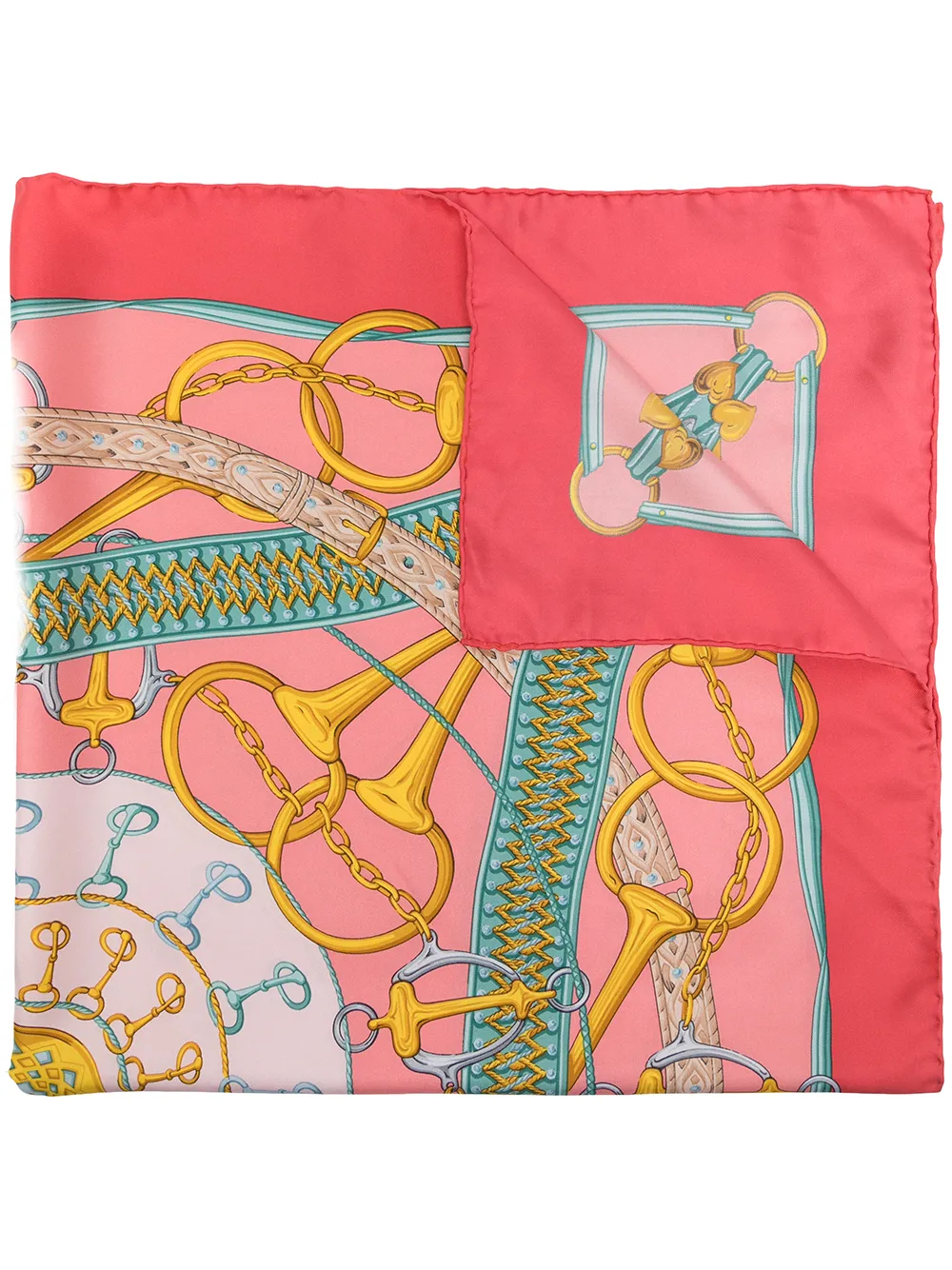 

Gucci Pre-Owned 2010s horsebit-print silk scarf - Pink