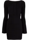 Antonino Valenti crossover-back pleated mini dress - Black