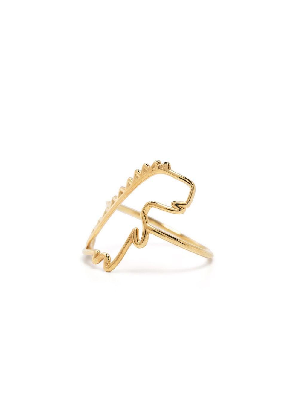 фото Aliita кольцо dinosaur из желтого золота